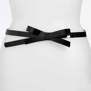 Kate Spade thin Patent Leather Bow Belt